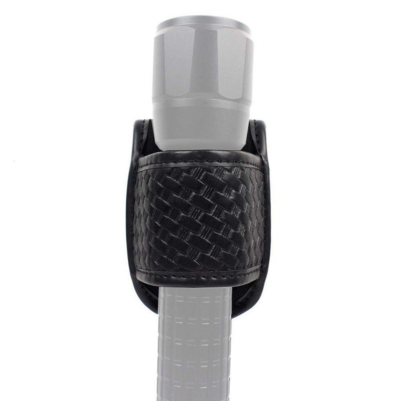 ROCOTACTICAL Basketweave Open Top D Cell Compact Light Holder, Duty Belt Accessories-Flashlight Pouch Holster - Image 1
